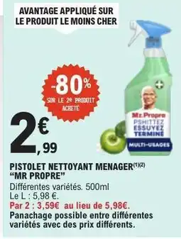 E.Leclerc PISTOLET NETTOYANT MÉNAGER MR PROPRE offre