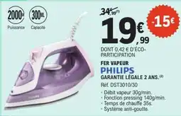 E.Leclerc PHILIPS Fer vapeur offre