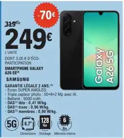 E.Leclerc SMARTPHONE GALAXY A26 EE offre