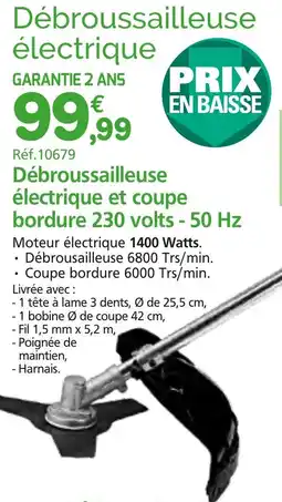 Provence Outillage Débroussailleuse électrique et coupe bordure 230 volts - 50 Hz offre