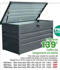 Provence Outillage Coffre de rangement en métal offre