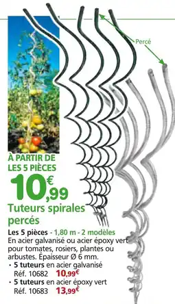 Provence Outillage Tuteurs spirales percés offre