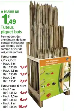 Provence Outillage Tuteur piquet bois offre