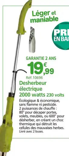 Provence Outillage Desherbeur électrique 2000 watts 230 volts offre