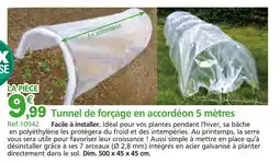 Provence Outillage Tunnel de forçage en accordéon 5 mètres offre