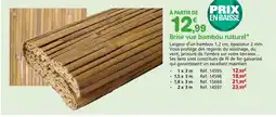 Provence Outillage Brise vue bambou nature offre