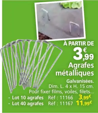 Provence Outillage Agrafes métalliques offre