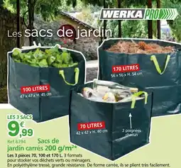 Provence Outillage WERKA PRO Sacs de jardin carrés 200 g/m² offre