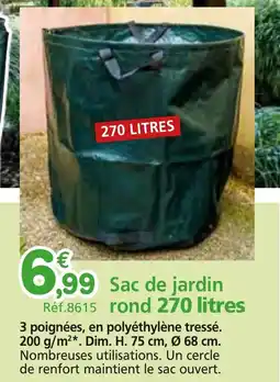 Provence Outillage Sac de jardin rond offre
