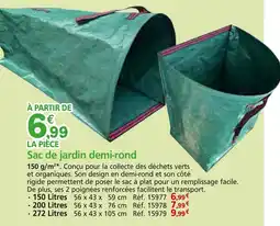 Provence Outillage Sac de jardin demi-rond offre