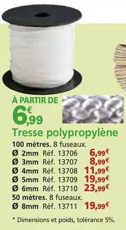 Provence Outillage Tresse polypropylène offre