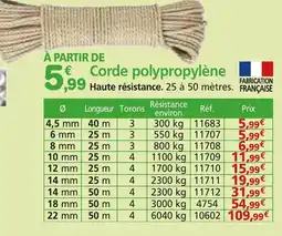 Provence Outillage Corde polypropylène offre