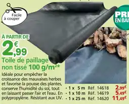 Provence Outillage Toile de paillage non tissé 100 g/m² offre