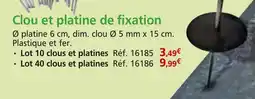 Provence Outillage Clou et platine de fixation offre