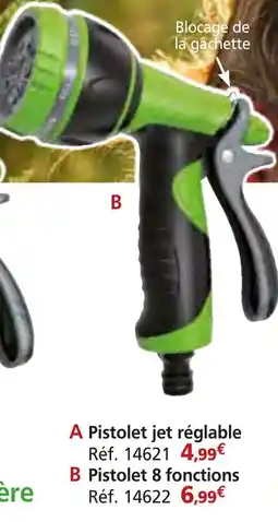 Provence Outillage WERKA PRO Pistolets d'arrosage bi-matière Pistolet 8 fonctions offre