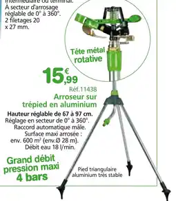 Provence Outillage Arroseur sur trépied en aluminium offre