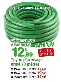 Provence Outillage Tuyau d'arrosage armé 20 mètres offre