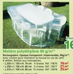 Provence Outillage Matière polyéthylène 90 g/m² offre