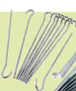 Provence Outillage Piquets galvanisés Les 10 pièces Avec crochet offre