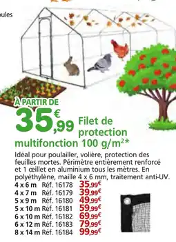 Provence Outillage Filet de protection multifonction 100 g/m² offre