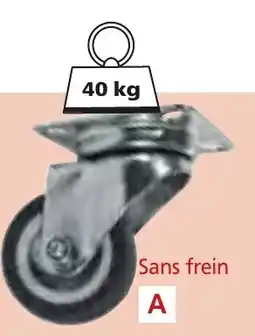 Provence Outillage WERKA PRO Roulette de manutention pivotante Sans frein offre