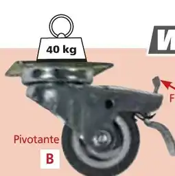 Provence Outillage WERKA PRO Roulette de manutention pivotante Pivotante offre