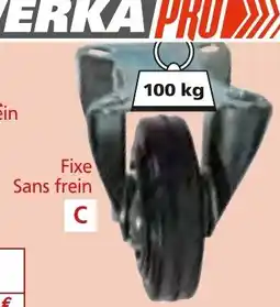 Provence Outillage WERKA PRO Roulette de manutention pivotante Fixe Sans frein offre