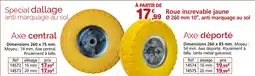 Provence Outillage Roue increvable jaune Ø 260 mm 10", anti marquage au sol offre