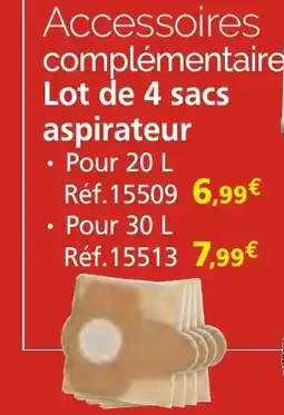 Provence Outillage Lot de 4 sacs aspirateur offre