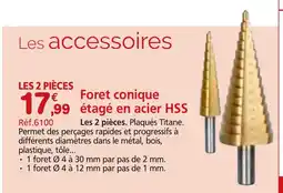 Provence Outillage Foret conique étagé en acier HSS offre