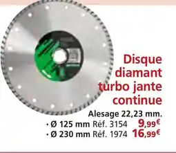 Provence Outillage Disque diamant turbo jante continue offre