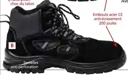Provence Outillage WERKA PRO Chaussures de sécurité Type S1P Tige cuir de vachette et velours offre
