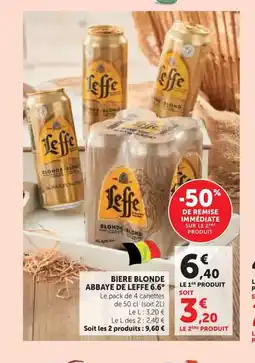 Super U ABBAYE DE LEFFE 6.6° Bire blonde offre