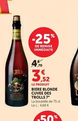 Super U CUVEE DES TROLLS 7° Bire blonde offre