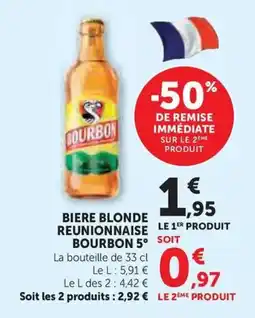 Hyper U Biere blonde reunionnaise bourbon 5° offre