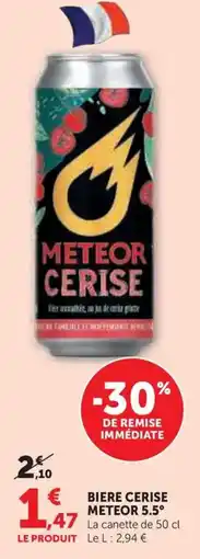 Hyper U Biere cerise meteor 5.5° offre