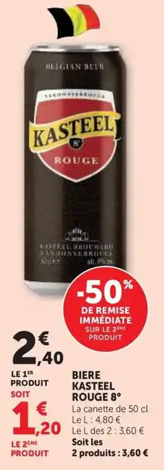 Hyper U Biere kasteel rouge 8° offre