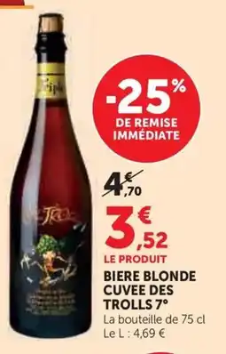 Hyper U Biere blonde cuvee des trolls 7° offre