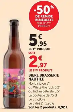 Hyper U Biere brasserie nautile offre