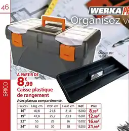 Provence Outillage Caisse plastique de rangement offre