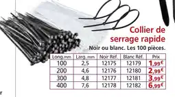 Provence Outillage Collier de serrage rapide offre