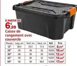 Provence Outillage Caisse de rangement avec couvercle offre