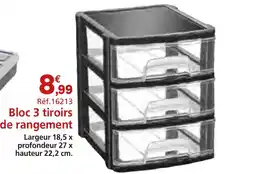Provence Outillage Bloc 3 tiroirs de rangement offre