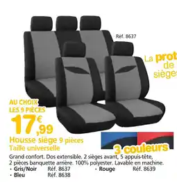 Provence Outillage Housse siège Taille universelle offre