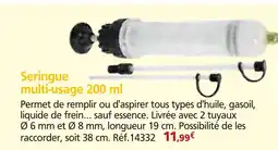 Provence Outillage Seringue multi-usage offre