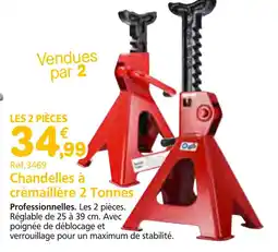Provence Outillage Chandelles à crémaillère 2 Tonnes offre