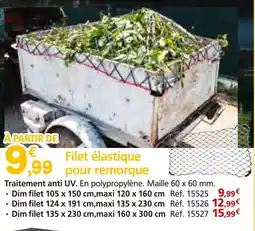 Provence Outillage Filet élastique pour remorque offre