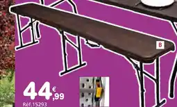 Provence Outillage Banc pliant aspect bois offre