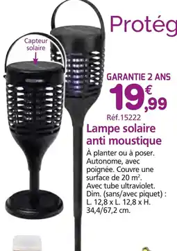 Provence Outillage Lampe solaire anti moustique offre