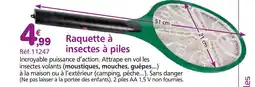 Provence Outillage Raquette à insectes à piles offre